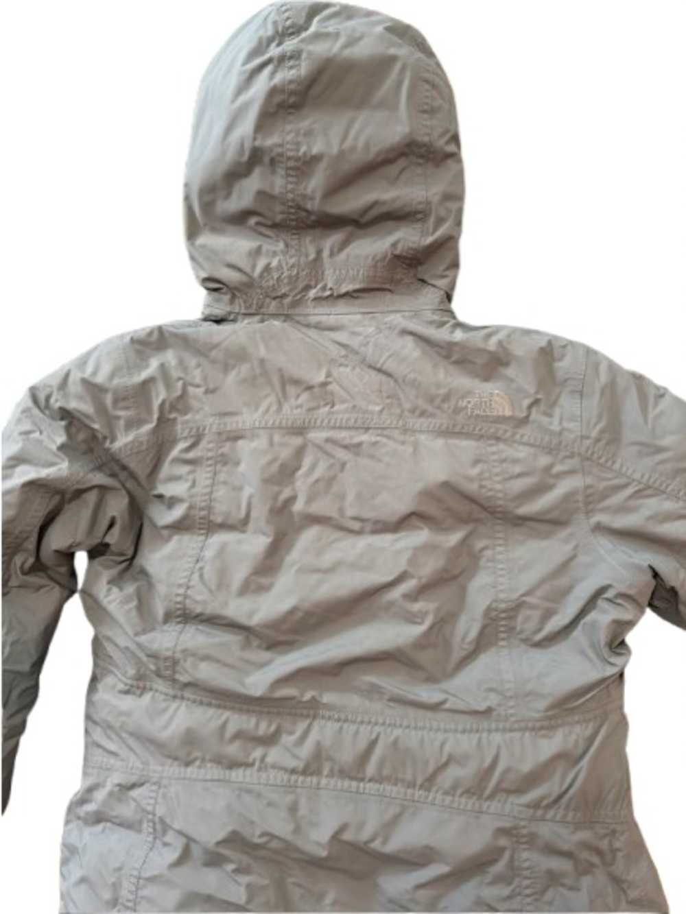 The North Face Women's Puffer Jacket Medium Gray, Goose Down, Faux Fur, Hooded - Picture 2 of 7